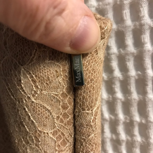 Excellent used MaxMara wool sleeveless lace top - Picture 4 of 11